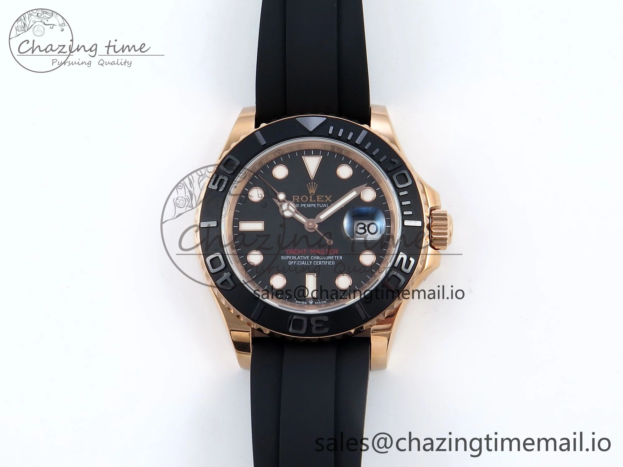 Yacht-Master 40mm 126655 EWEF Best Edition Black Dial on Oysterflex Strap A3235