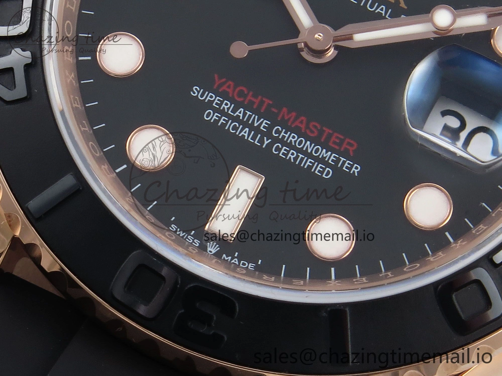 Yacht-Master 40mm 126655 EWEF Best Edition Black Dial on Oysterflex Strap A3235