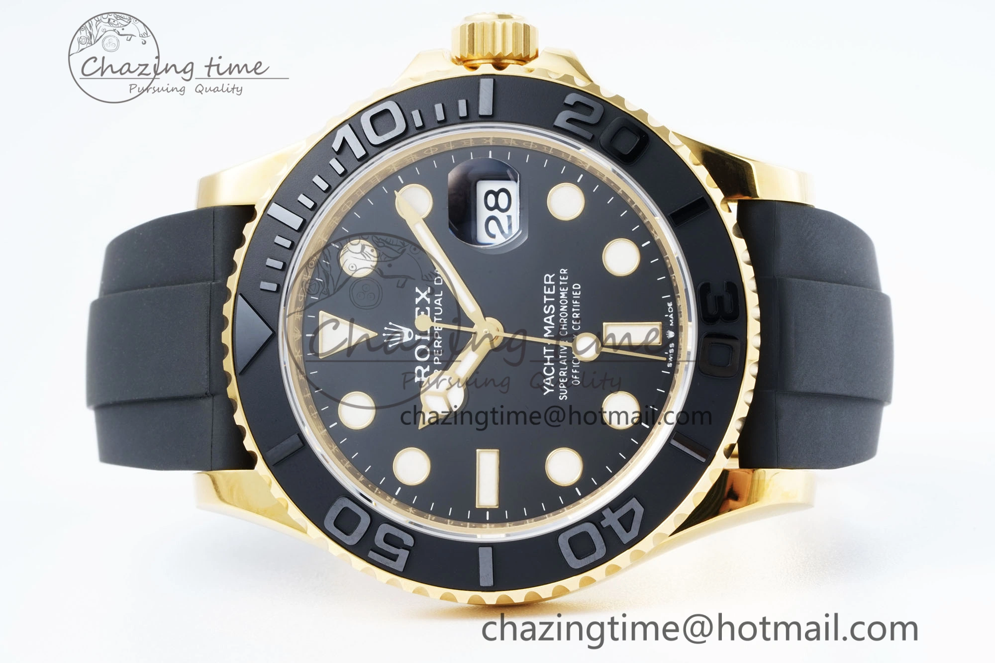 Yacht-Master 42mm 226658 VSF 1:1 Best Edition 3D Black Ceramic Bezel on Black Rubber Strap VS3235