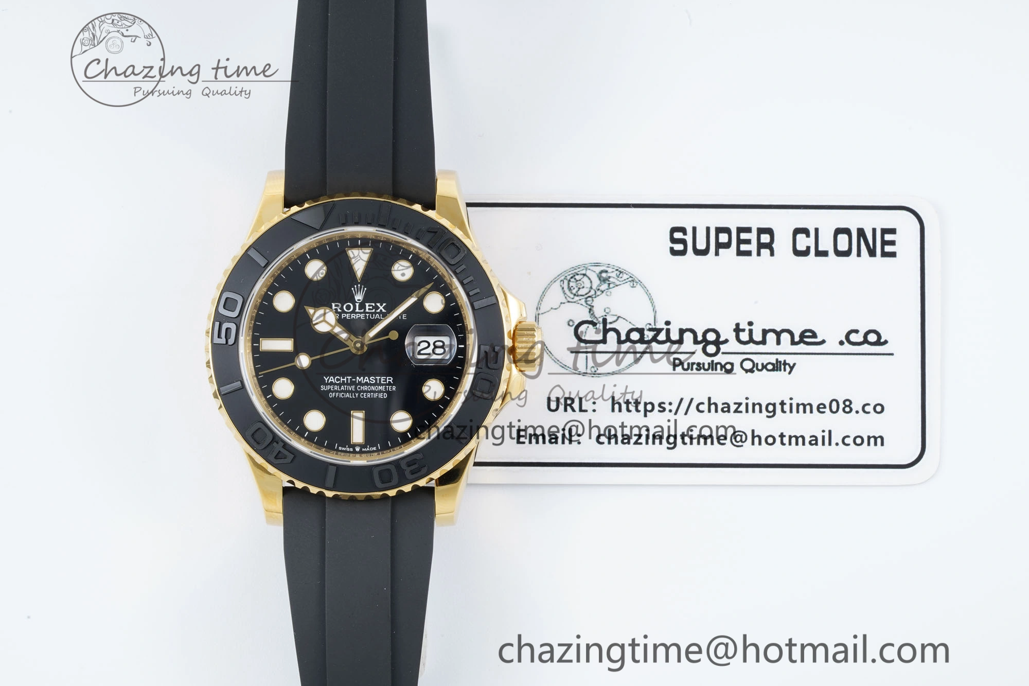 Yacht-Master 42mm 226658 VSF 1:1 Best Edition 3D Black Ceramic Bezel on Black Rubber Strap VS3235