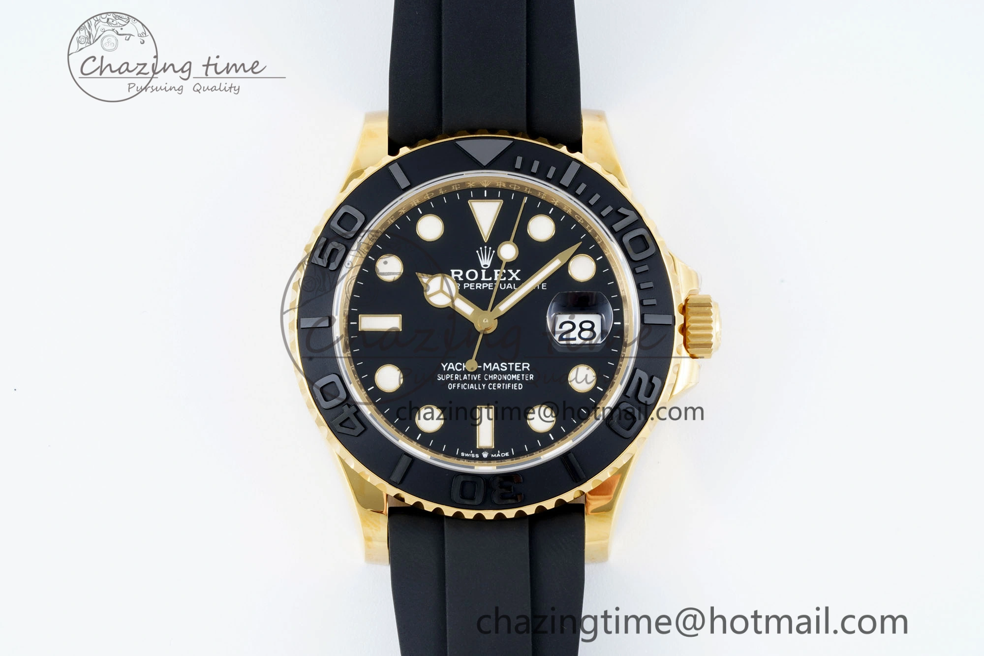 Yacht-Master 42mm 226658 VSF 1:1 Best Edition 3D Black Ceramic Bezel on Black Rubber Strap VS3235