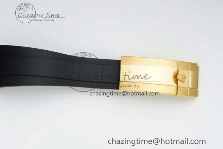 Yacht-Master 42mm 226658 YG 3EF 1:1 Best Edition 3D Black Ceramic Bezel on Oysterflex Strap VR3235