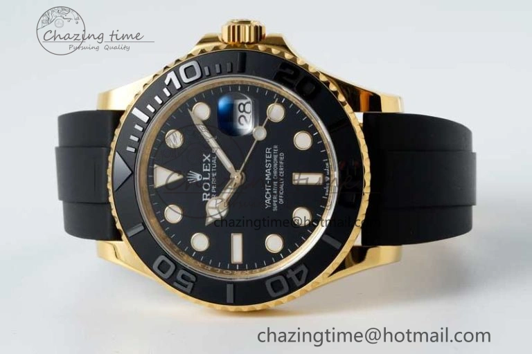 Yacht-Master 42mm 226658 YG 3EF 1:1 Best Edition 3D Black Ceramic Bezel on Oysterflex Strap VR3235