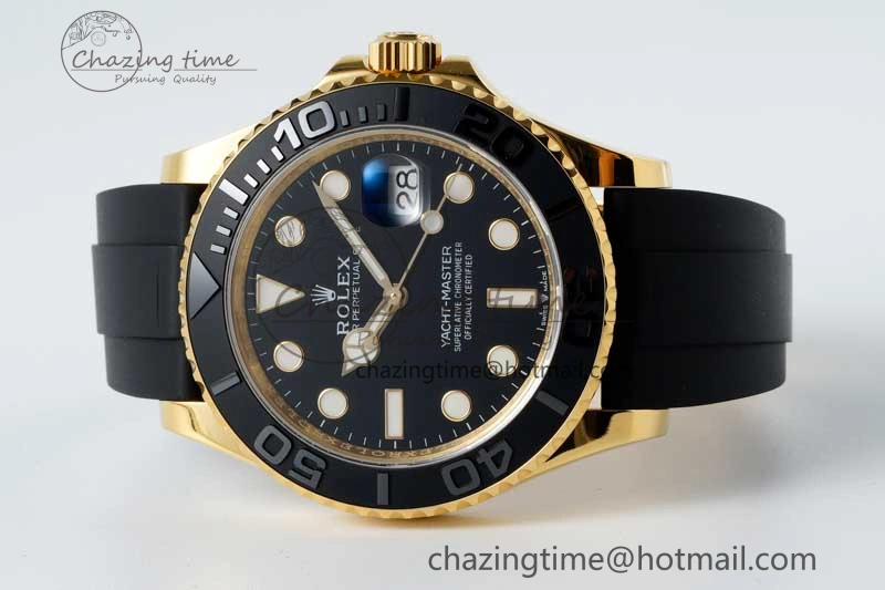 Yacht-Master 42mm 226658 YG 3EF 1:1 Best Edition 3D Black Ceramic Bezel on Oysterflex Strap VR3235