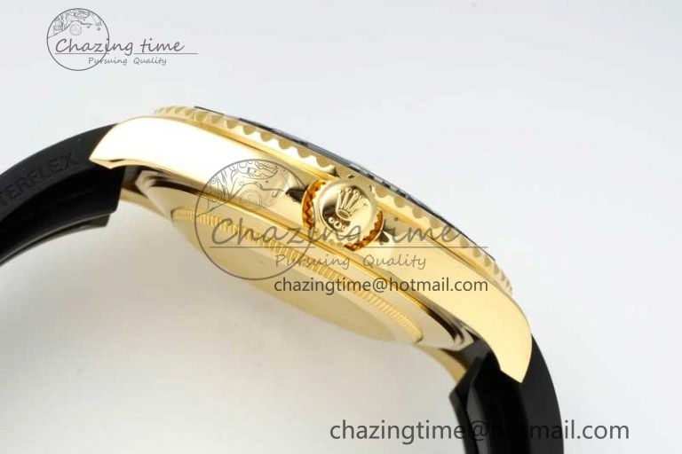 Yacht-Master 42mm 226658 YG 3EF 1:1 Best Edition 3D Black Ceramic Bezel on Oysterflex Strap VR3235