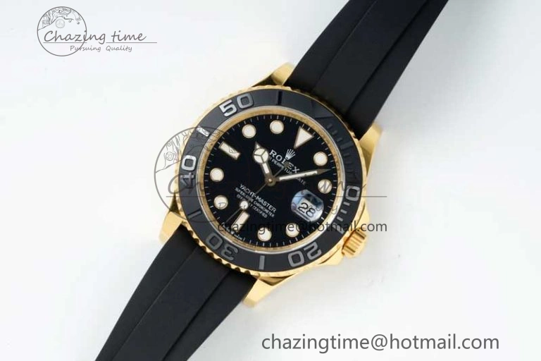 Yacht-Master 42mm 226658 YG 3EF 1:1 Best Edition 3D Black Ceramic Bezel on Oysterflex Strap VR3235