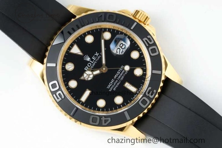 Yacht-Master 42mm 226658 YG 3EF 1:1 Best Edition 3D Black Ceramic Bezel on Oysterflex Strap VR3235