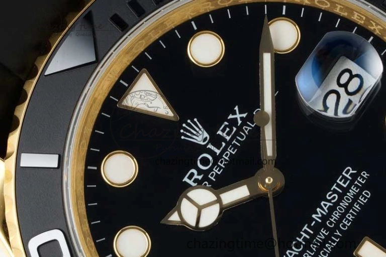 Yacht-Master 42mm 226658 YG 3EF 1:1 Best Edition 3D Black Ceramic Bezel on Oysterflex Strap VR3235