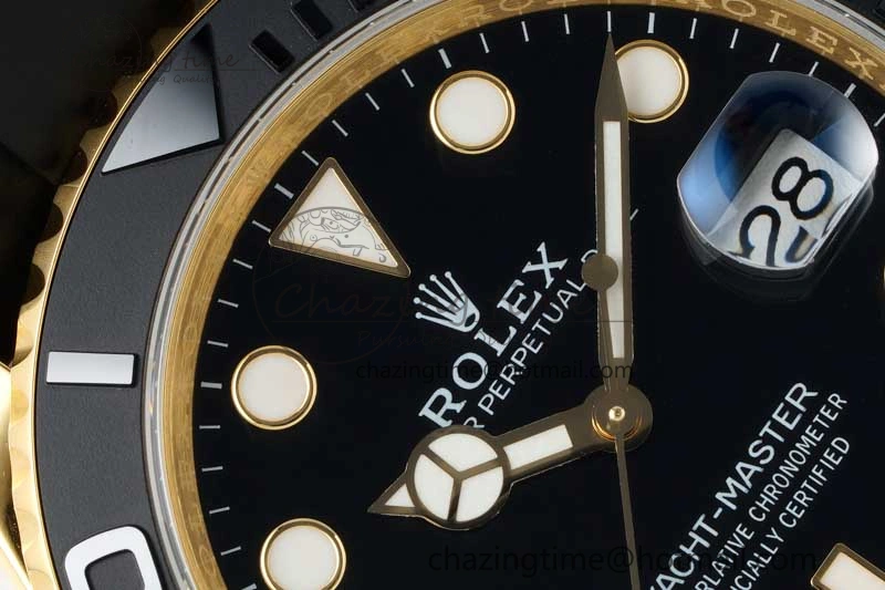 Yacht-Master 42mm 226658 YG 3EF 1:1 Best Edition 3D Black Ceramic Bezel on Oysterflex Strap VR3235