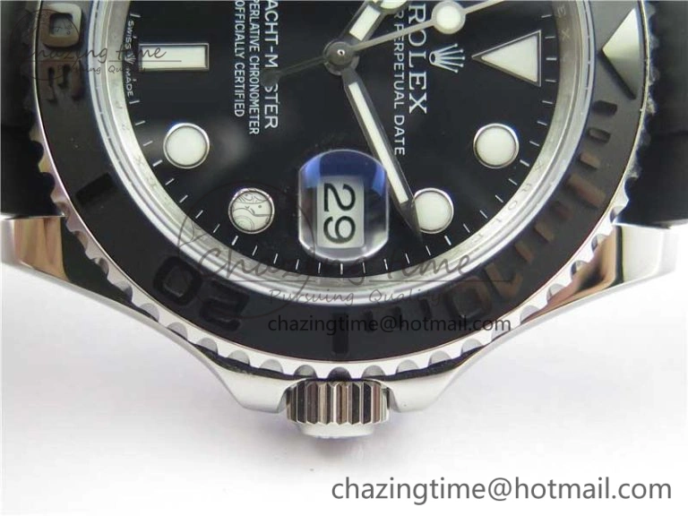 Yacht-Master 42mm 226659 Bp Maker 1:1 Best Edition 3D Black Ceramic Bezel on Black Rubber Strap SA3235