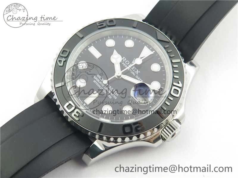 Yacht-Master 42mm 226659 Bp Maker 1:1 Best Edition 3D Black Ceramic Bezel on Black Rubber Strap SA3235