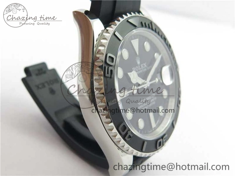 Yacht-Master 42mm 226659 Bp Maker 1:1 Best Edition 3D Black Ceramic Bezel on Black Rubber Strap SA3235