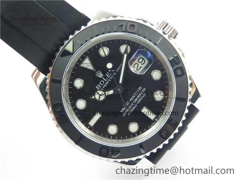Yacht-Master 42mm 226659 Bp Maker 1:1 Best Edition 3D Black Ceramic Bezel on Black Rubber Strap SA3235