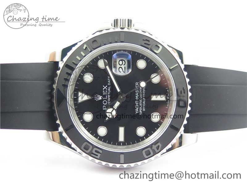 Yacht-Master 42mm 226659 Bp Maker 1:1 Best Edition 3D Black Ceramic Bezel on Black Rubber Strap SA3235