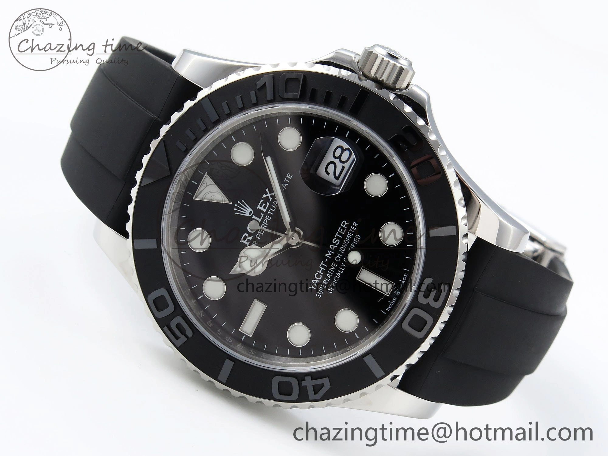 Yacht-Master 42mm 226659 TEDF 1:1 Best Edition 3D Black Ceramic Bezel on Oysterflex Strap VS3235 (Gain Weight)
