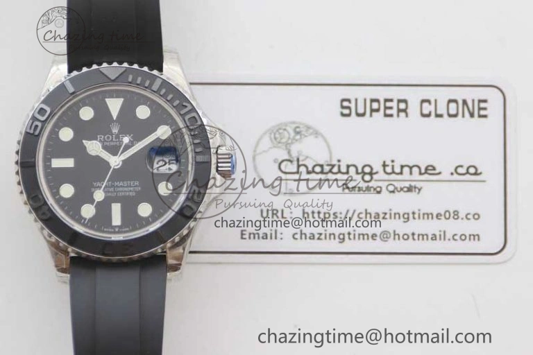 Yacht-Master 42mm 226659 TWA 1:1 Best Edition 3D Black Ceramic Bezel on Oysterflex Strap VR3235