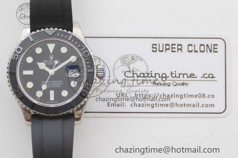 Yacht-Master 42mm 226659 TWA 1:1 Best Edition 3D Black Ceramic Bezel on Oysterflex Strap VR3235
