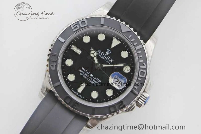 Yacht-Master 42mm 226659 TWA 1:1 Best Edition 3D Black Ceramic Bezel on Oysterflex Strap VR3235