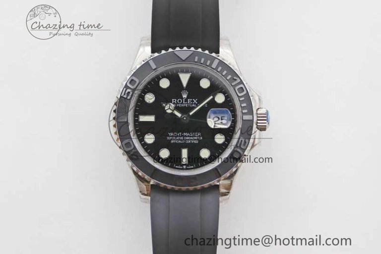 Yacht-Master 42mm 226659 TWA 1:1 Best Edition 3D Black Ceramic Bezel on Oysterflex Strap VR3235