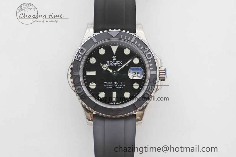 Yacht-Master 42mm 226659 TWA 1:1 Best Edition 3D Black Ceramic Bezel on Oysterflex Strap VR3235