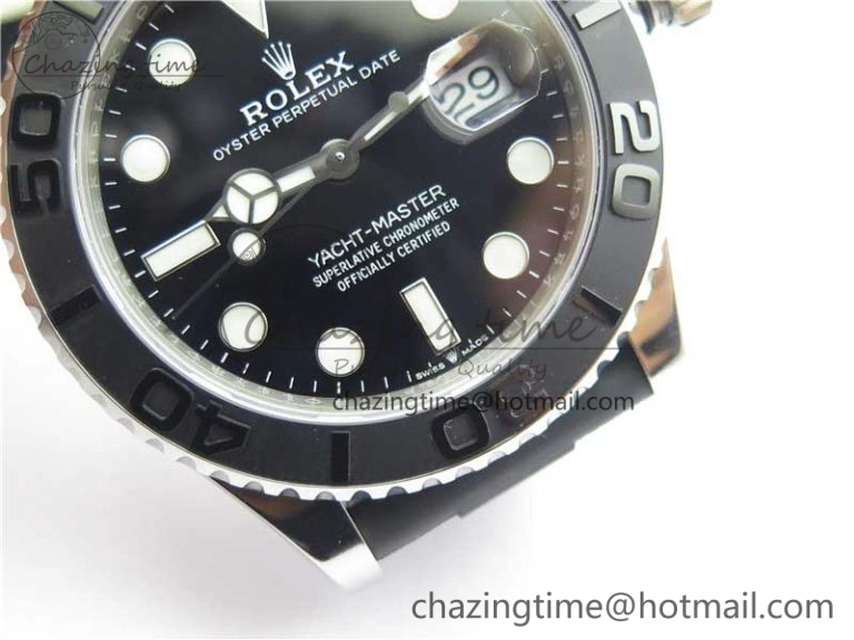 Yacht-Master 42mm 226659 VSF 1:1 Best Edition 3D Black Ceramic Bezel on Black Rubber Strap VS3235