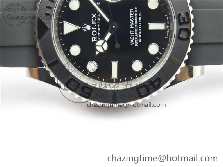 Yacht-Master 42mm 226659 VSF 1:1 Best Edition 3D Black Ceramic Bezel on Black Rubber Strap VS3235