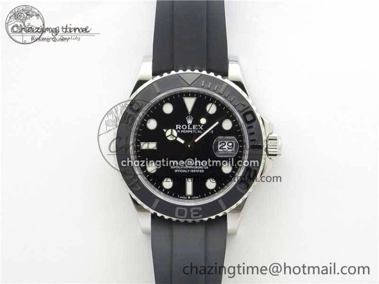 Yacht-Master 42mm 226659 VSF 1:1 Best Edition 3D Black Ceramic Bezel on Black Rubber Strap VS3235