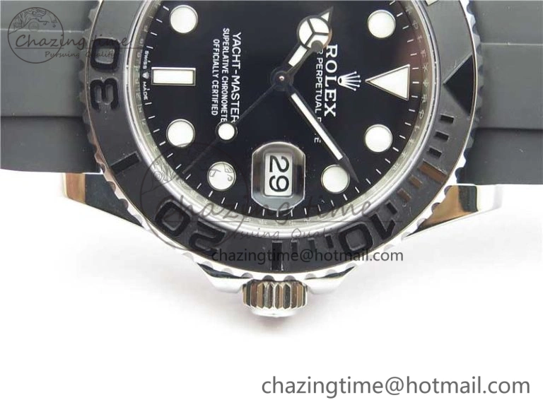 Yacht-Master 42mm 226659 VSF 1:1 Best Edition 3D Black Ceramic Bezel on Black Rubber Strap VS3235