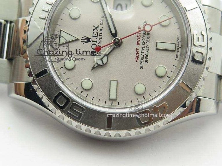 Yacht-Master BP Maker 16622 Silver Dial On SS Bracelet A3135