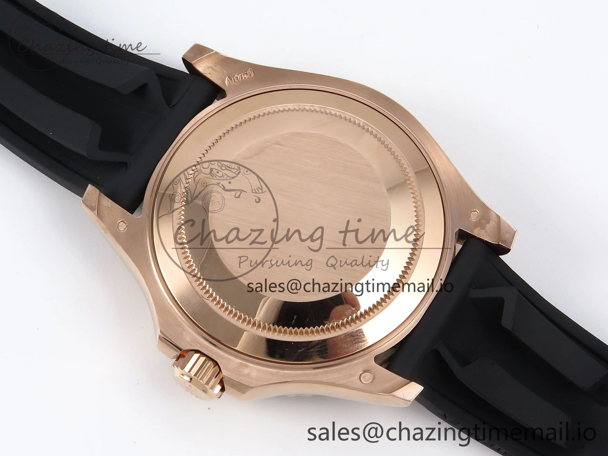Yacht-Master RG 126655 QF+ 1:1 Best Edition Black Dial on Oysterflex Strap VR3235