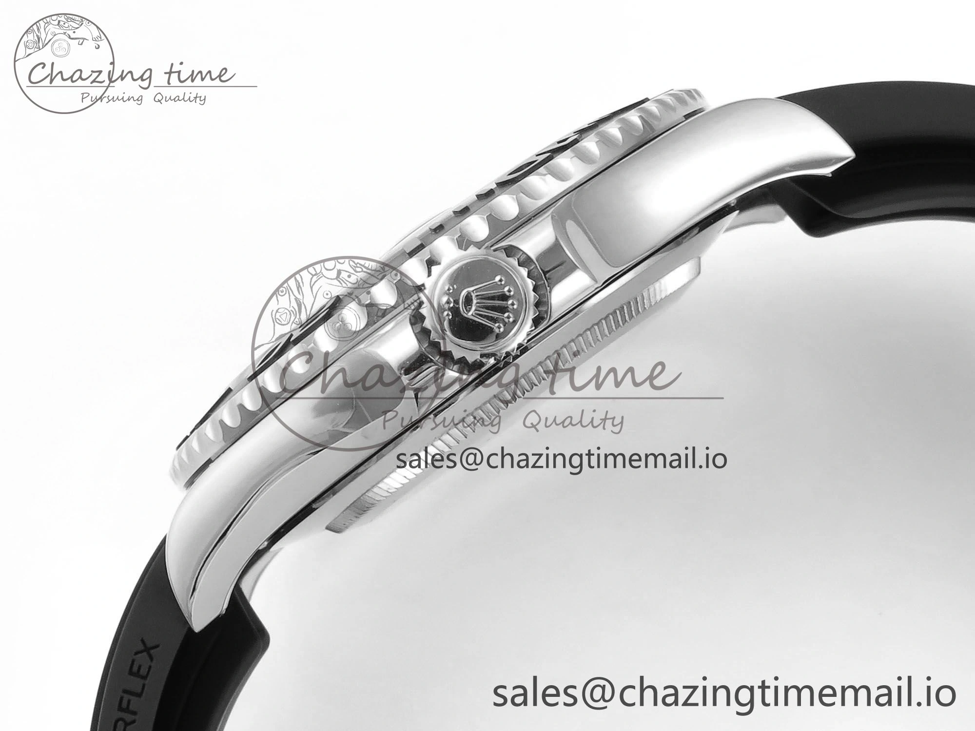 Yacht-Master SS 226659 QF+ 1:1 Best Edition Black Dial on Oysterflex Strap VR3235