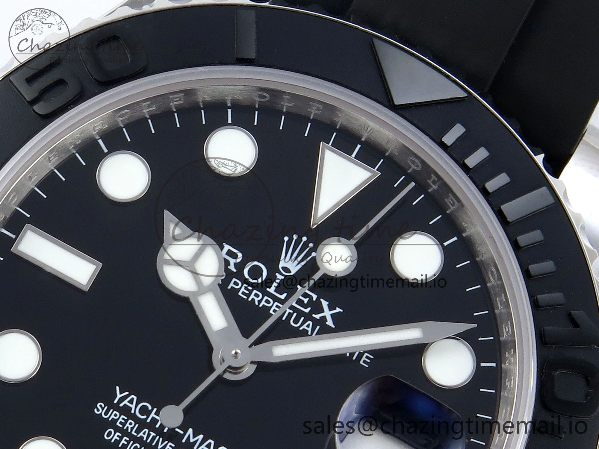 Yacht-Master SS 226659 QF+ 1:1 Best Edition Black Dial on Oysterflex Strap VR3235