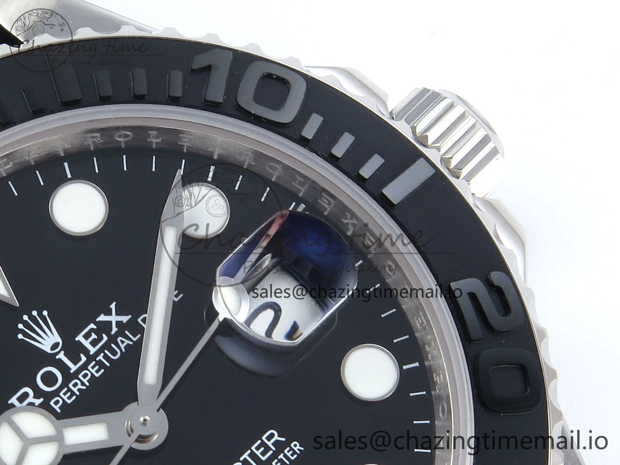 Yacht-Master SS 226659 QF+ 1:1 Best Edition Black Dial on Oysterflex Strap VR3235