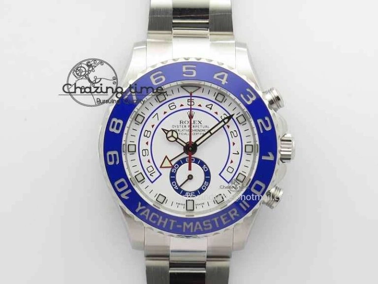 YachtMaster II 116680 SS Blue Ceramic JF 1:1 Best Edition On SS Bracelet A7750 V2