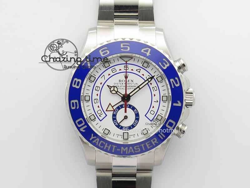YachtMaster II 116680 SS Blue Ceramic JF 1:1 Best Edition On SS Bracelet A7750 V2
