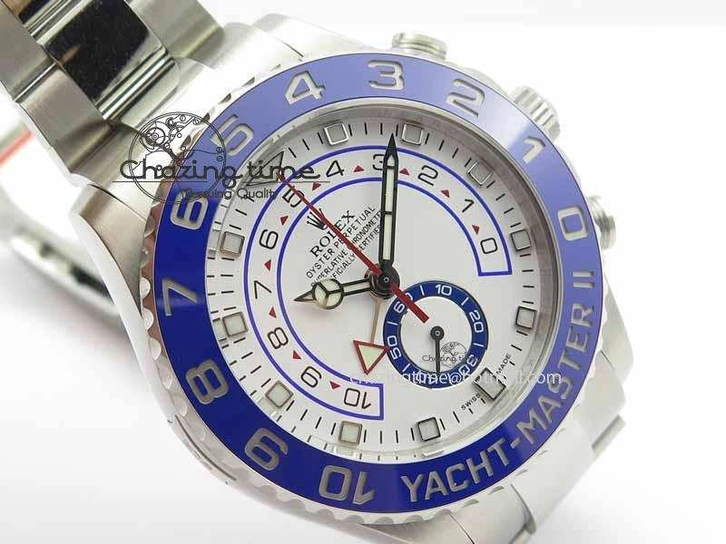 YachtMaster II 116680 SS Blue Ceramic JF 1:1 Best Edition On SS Bracelet A7750 V2