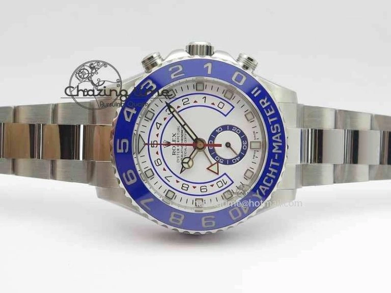 YachtMaster II 116680 SS Blue Ceramic JF 1:1 Best Edition On SS Bracelet A7750 V2