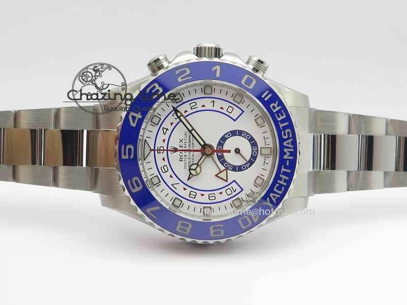 YachtMaster II 116680 SS Blue Ceramic JF 1:1 Best Edition On SS Bracelet A7750 V2