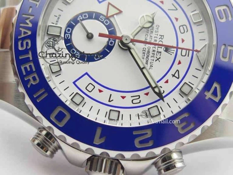 YachtMaster II 116680 SS Blue Ceramic JF 1:1 Best Edition On SS Bracelet A7750 V2