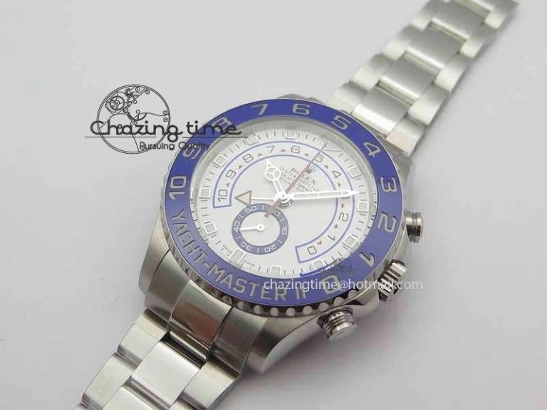 YachtMaster II 116680 SS Blue Ceramic JF 1:1 Best Edition On SS Bracelet A7750 V2