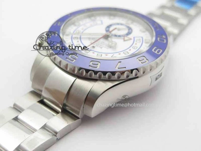 YachtMaster II 116680 SS Blue Ceramic JF 1:1 Best Edition On SS Bracelet A7750 V2
