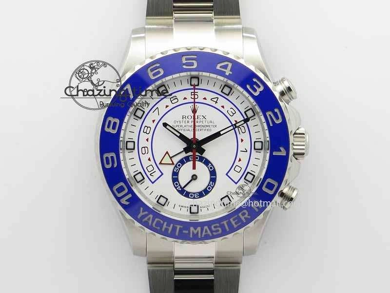 YachtMaster II 116680 SS Blue Ceramic JF 1:1 Best Edition On SS Bracelet A7750