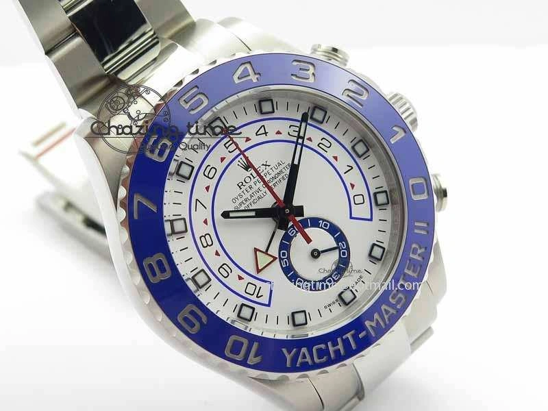 YachtMaster II 116680 SS Blue Ceramic JF 1:1 Best Edition On SS Bracelet A7750