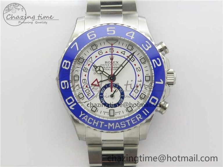 YachtMaster II 116680 SS Blue Ceramic VRF 1:1 Best Edition on SS Bracelet A7750