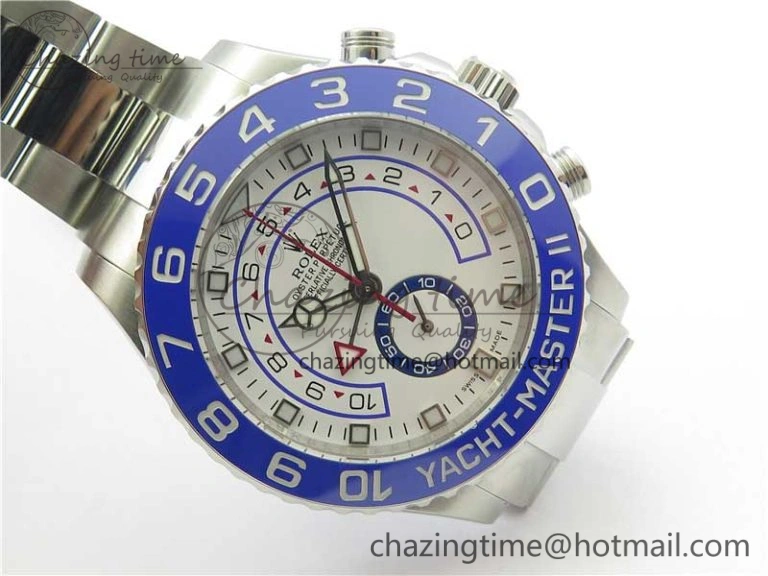 YachtMaster II 116680 SS Blue Ceramic VRF 1:1 Best Edition on SS Bracelet A7750