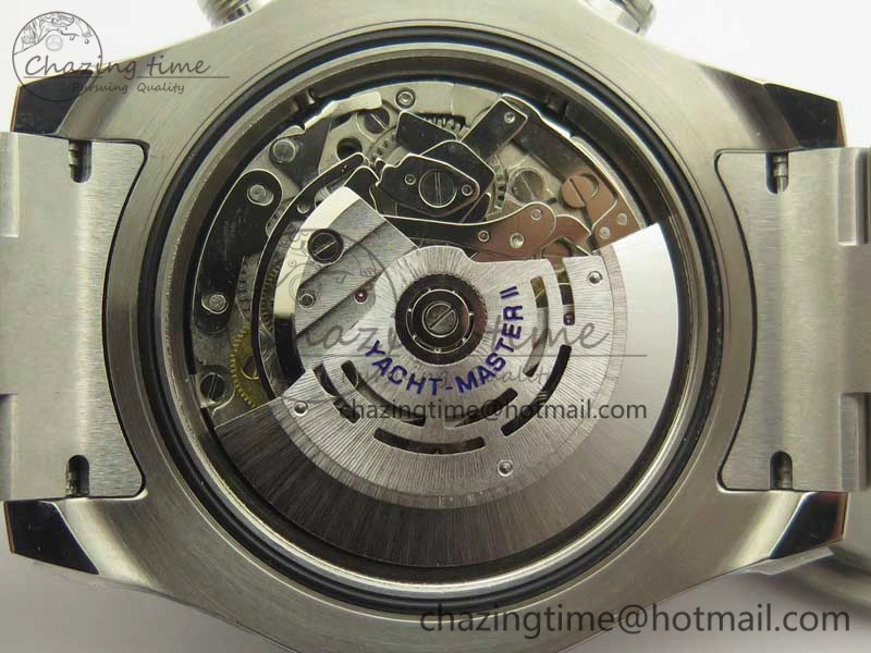 YachtMaster II 116680 SS JF 1:1 Best Edition White Dial Blue Ceramic Bezel on SS Bracelet A7750 V2