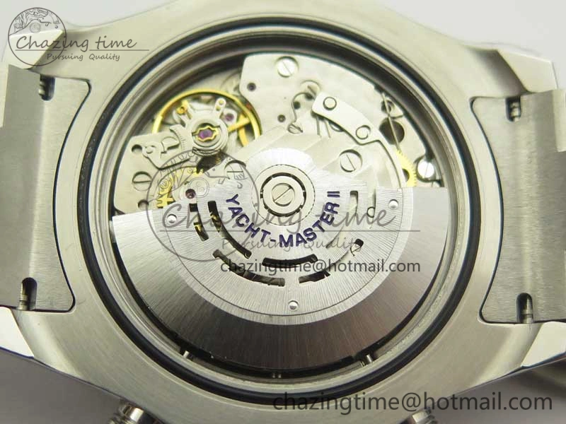 YachtMaster II 116680 SS JF 1:1 Best Edition White Dial Blue Ceramic Bezel on SS Bracelet A7750 V2