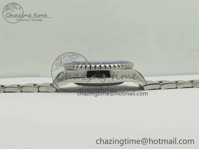 YachtMaster II 116680 SS JF 1:1 Best Edition White Dial Blue Ceramic Bezel on SS Bracelet A7750 V2