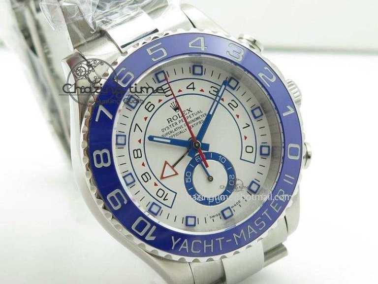 YachtMaster II 116680 SS White Dial on SS Bracelet A7750