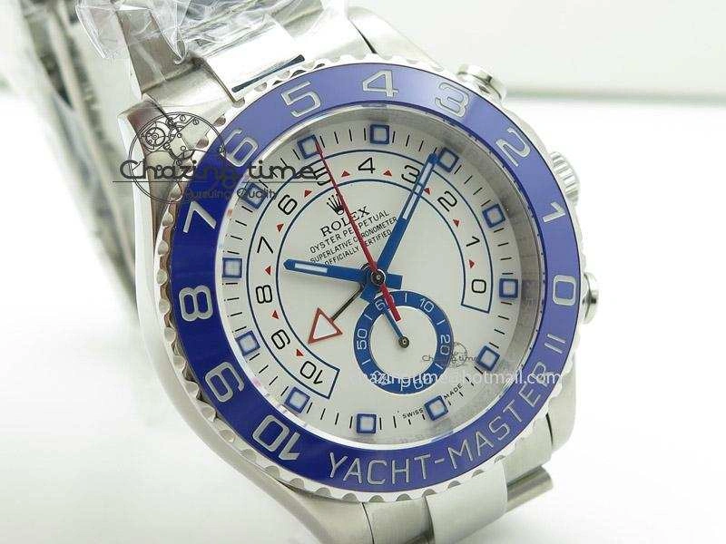 YachtMaster II 116680 SS White Dial on SS Bracelet A7750